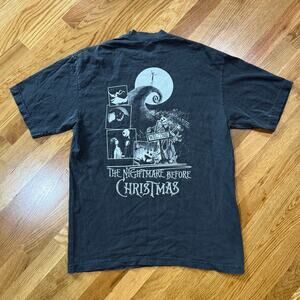 Nightmare Before Christmas Graphic T-Shirt Mens Medium LA Apparel Charcoal USA